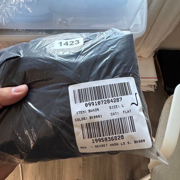 J.Crew Classic Secret Wash Cotton Poplin Shirt Mens L Black Button Down BW439 LS - Picture 7 of 7